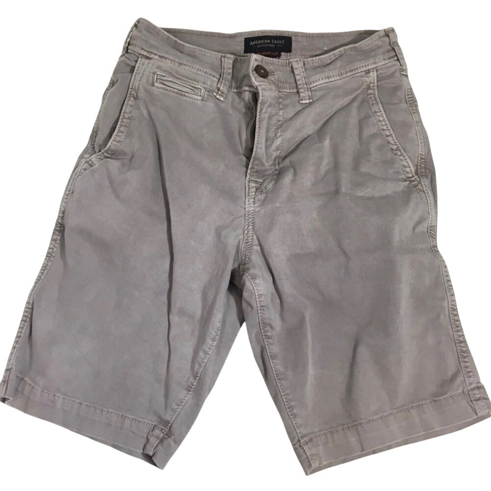 American Eagle Extreme Flex Classic Chino‎ Shorts 26 Grey Brown